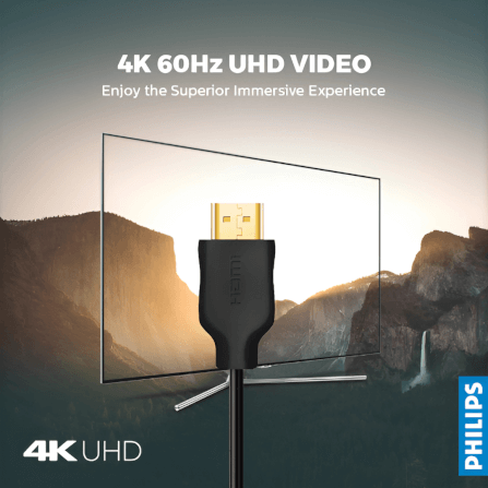 สายเคเบิล HDMI PHILIPS SWV5551/00 คมชัดระดับ ULTRA HD 4K ความยาว 5 เมตร_2